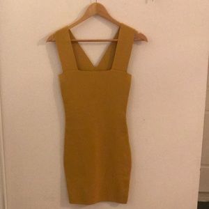 Yellow Seek the Label stretchy cocktail dress.